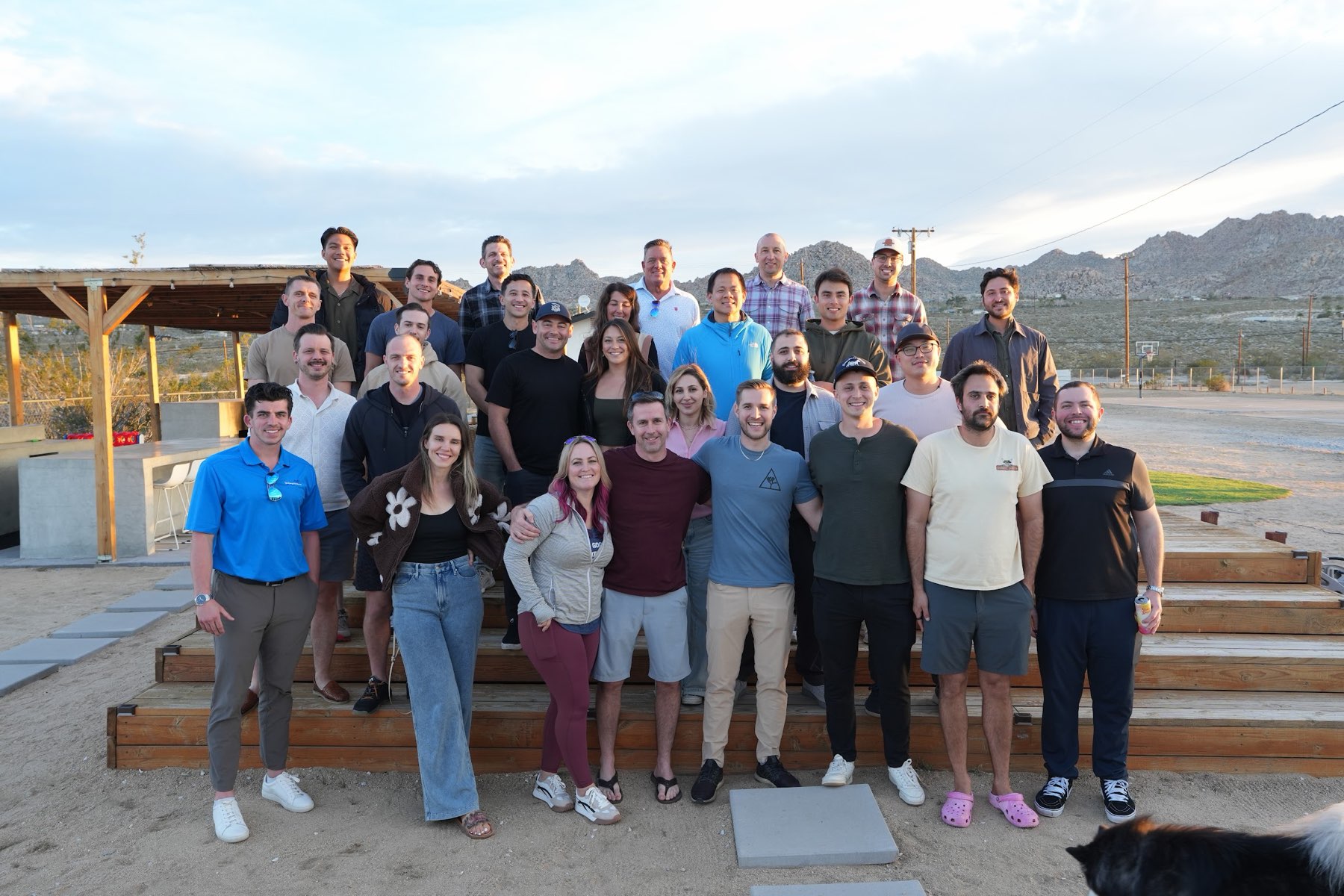 Investstr community of short-term rental investors gathered at a property